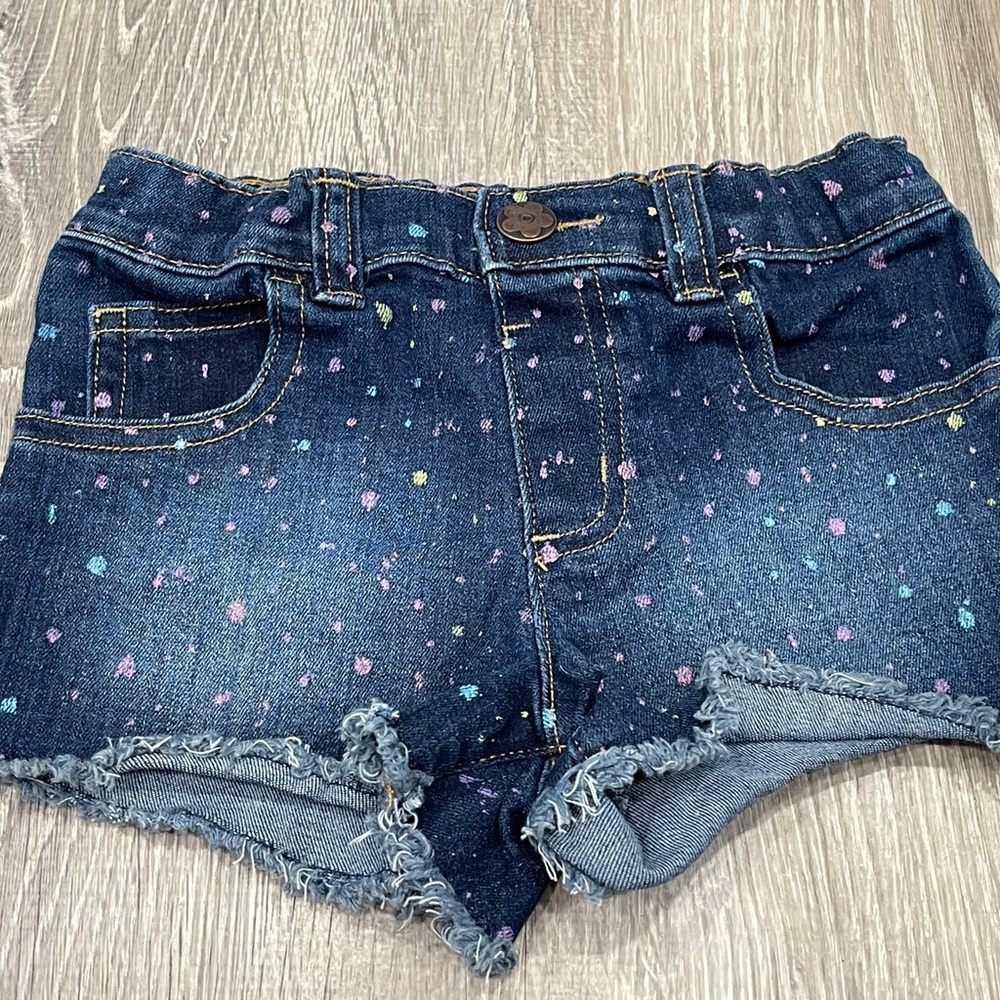 Garanimals Baby Girl Shorts 4T Denim Paint Speckles C17